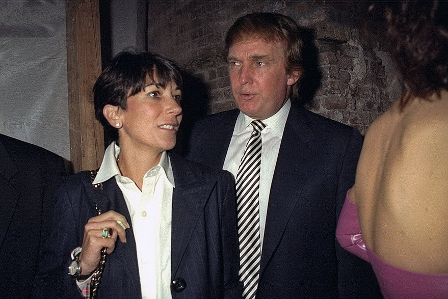 Ghislaine Maxwell i Donald Trump w 1997 r.