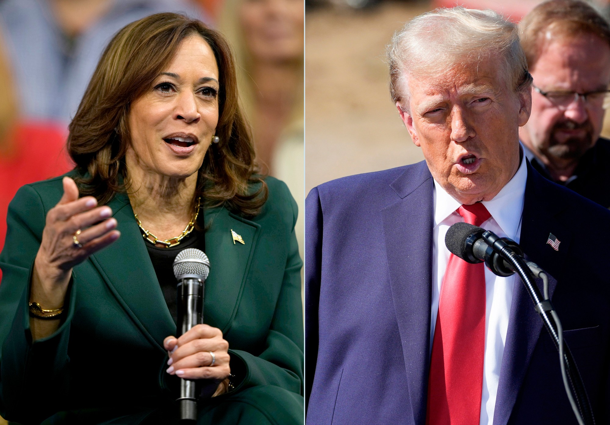 Kamala Harris a Donald Trump.