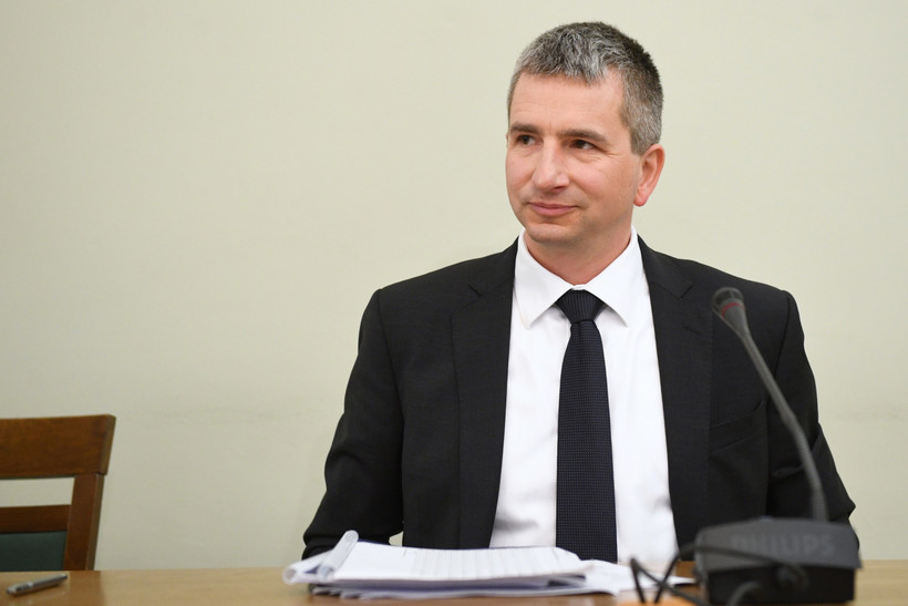 Były minister finansów Mateusz Szczurek podczas przesłuchania