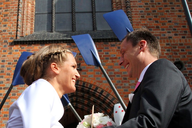 Julia Michalska z mężem