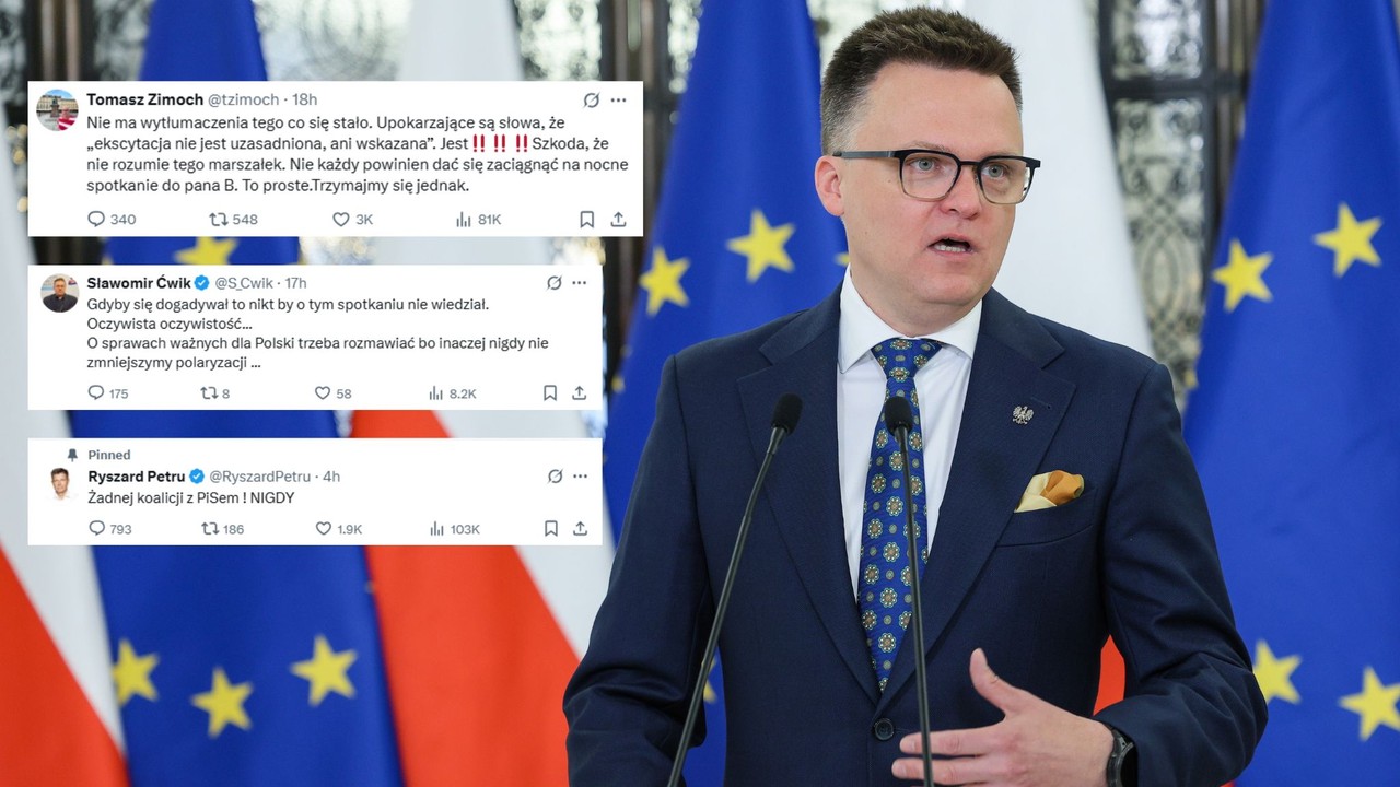 Politycy Polski 2050 reagują na nocne spotkanie Szymona Hołowni. Burza w sieci
