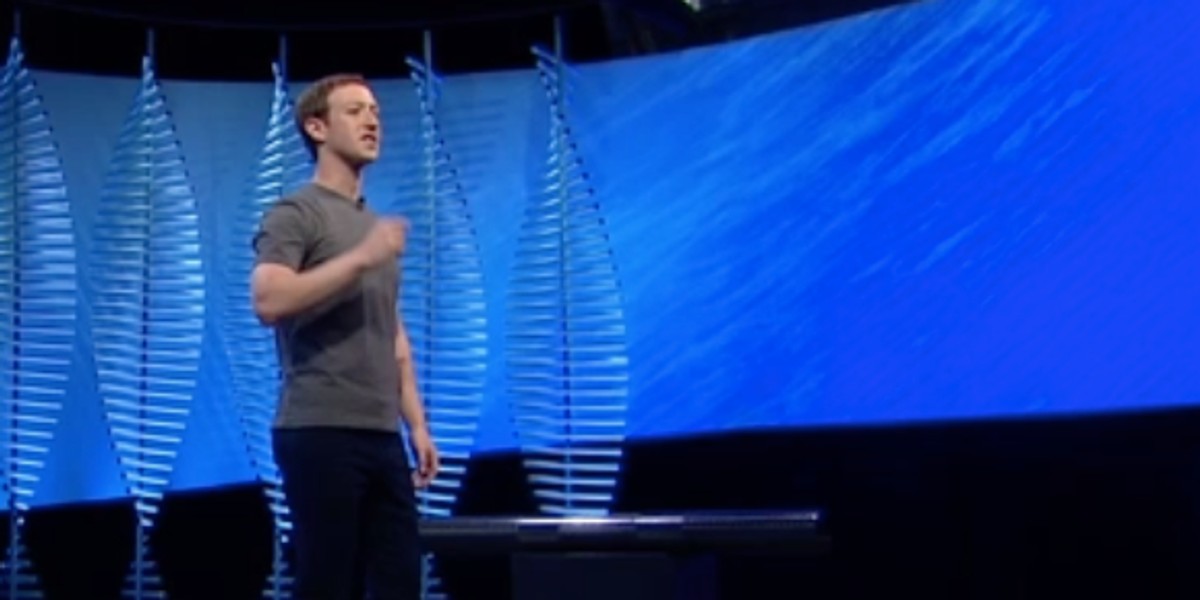 Mark Zuckerberg at f8.