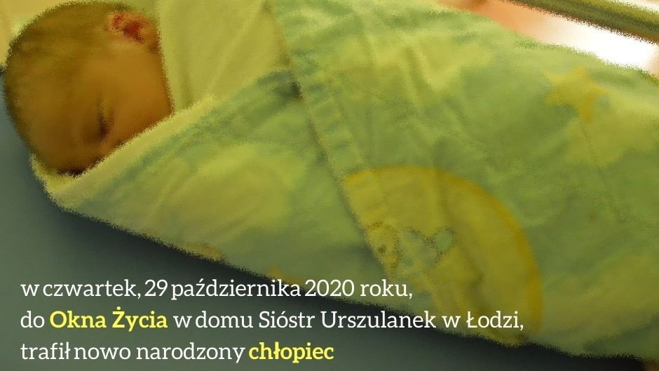 Noworodek w Oknie Życia Sióstr Urszulanek w Łodzi