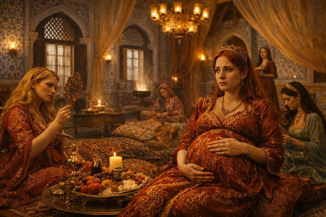 Trudnica u haremu / ILUSTRACIJA