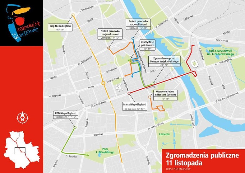 Zgromadzenia publiczne w Święto Niepodległości