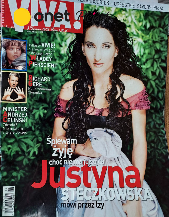 Justyna Steczkowska na okładce "Vivy", 2002 r.