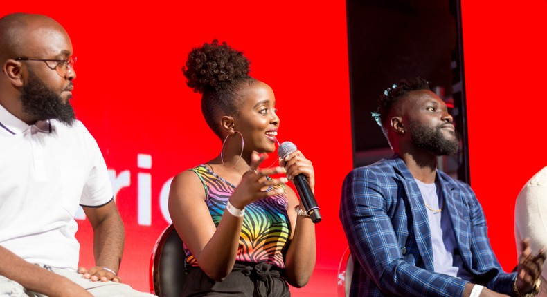 Moji short Baba, Nadia Mukami and Naiboi at Coke Studio 