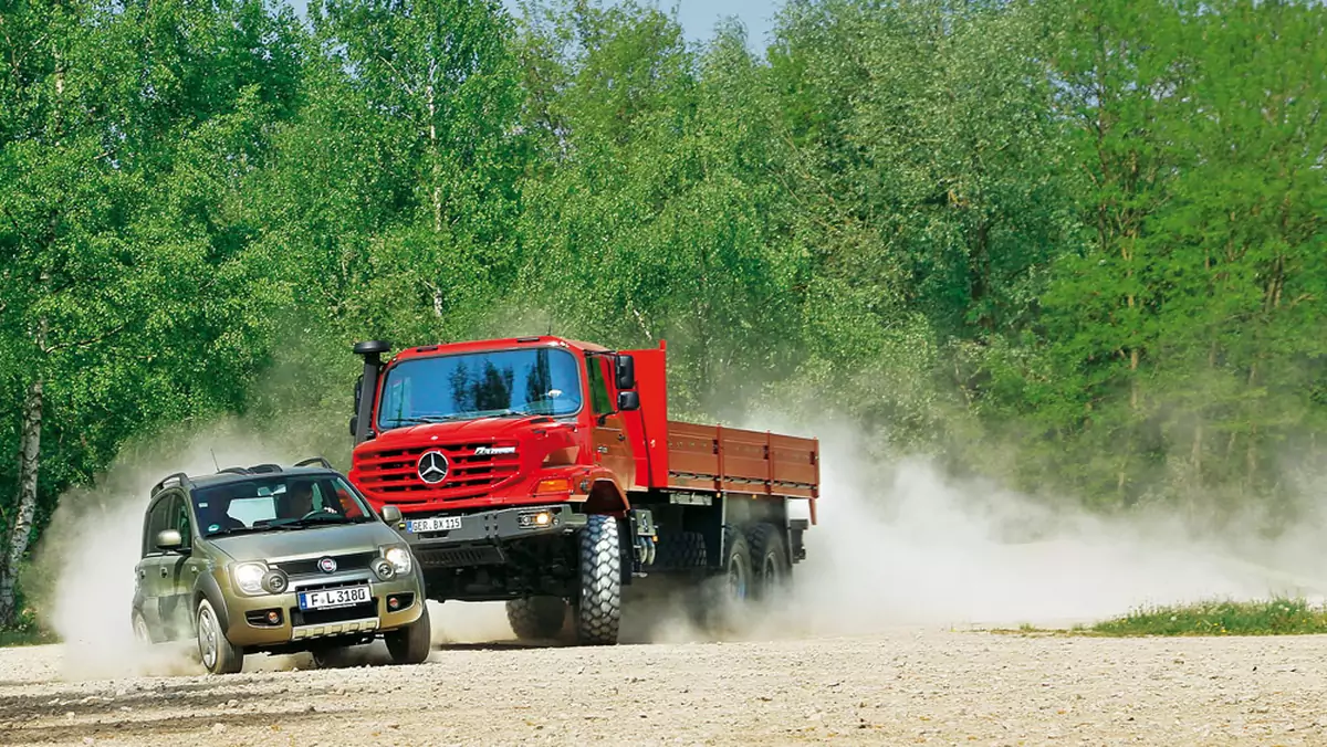 Fiat Panda Cross kontra Mercedes Zetros 6x6: Dawid kontra Goliat