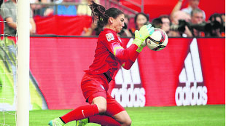 Hope Solo, az olimpiai és világbajnoki címvédő amerikai női futballválogatott kapusa szíve szerint nem menne a riói olimpiára / Fotó: Europress - Getty Images