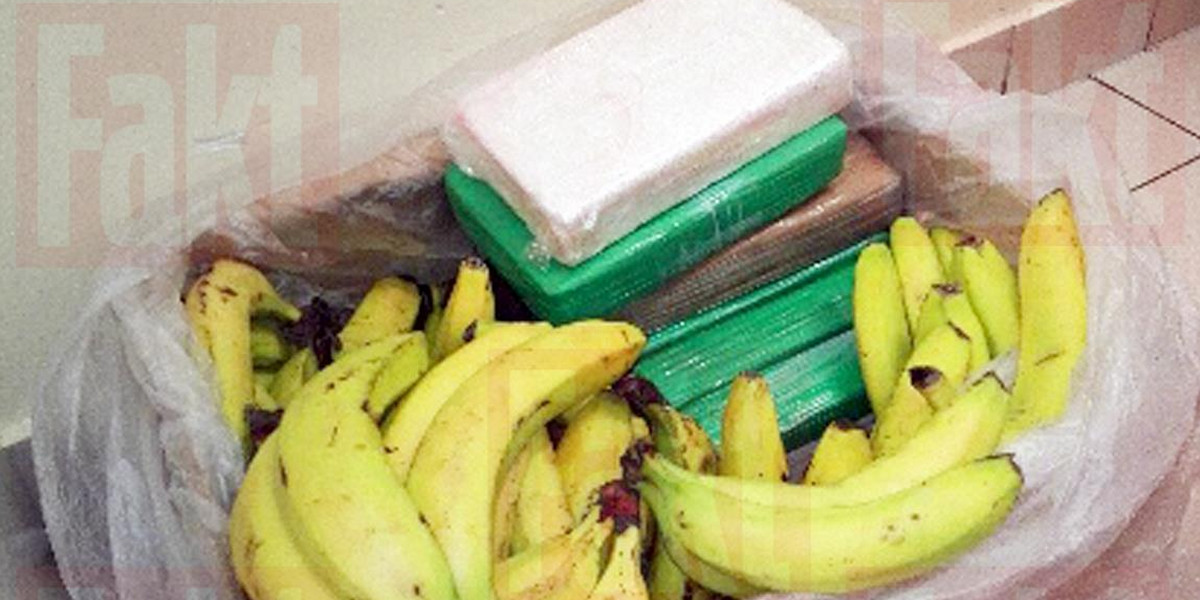 Sokołów Podlaski. Kokaina w kartonach z bananami w sieci stokrotka
