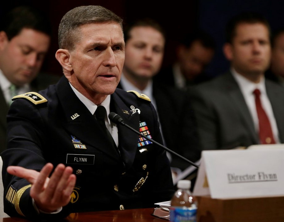 Flynn testifying before the House Intelligence Committee in Washington.