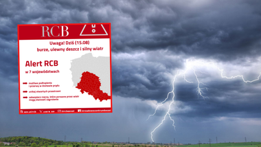 alert rcb dla 7 województw. burze, ulewy i silny wiatr