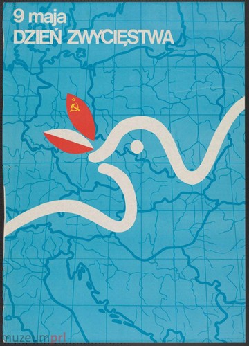 Plakat propagandowy na sowiecki Dzień Zwycięstwa.