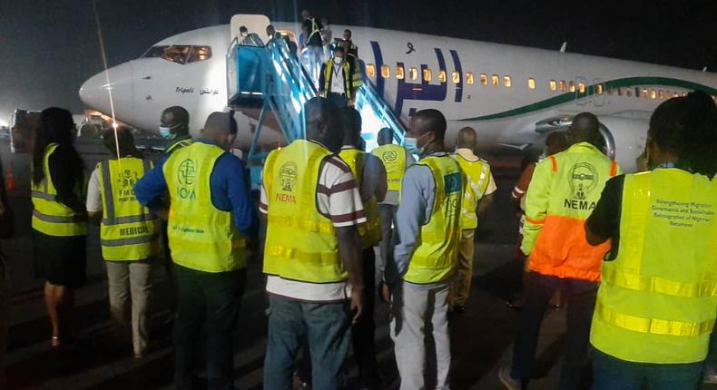 NEMA receives 167 stranded Nigerians from Libya. [NAN]