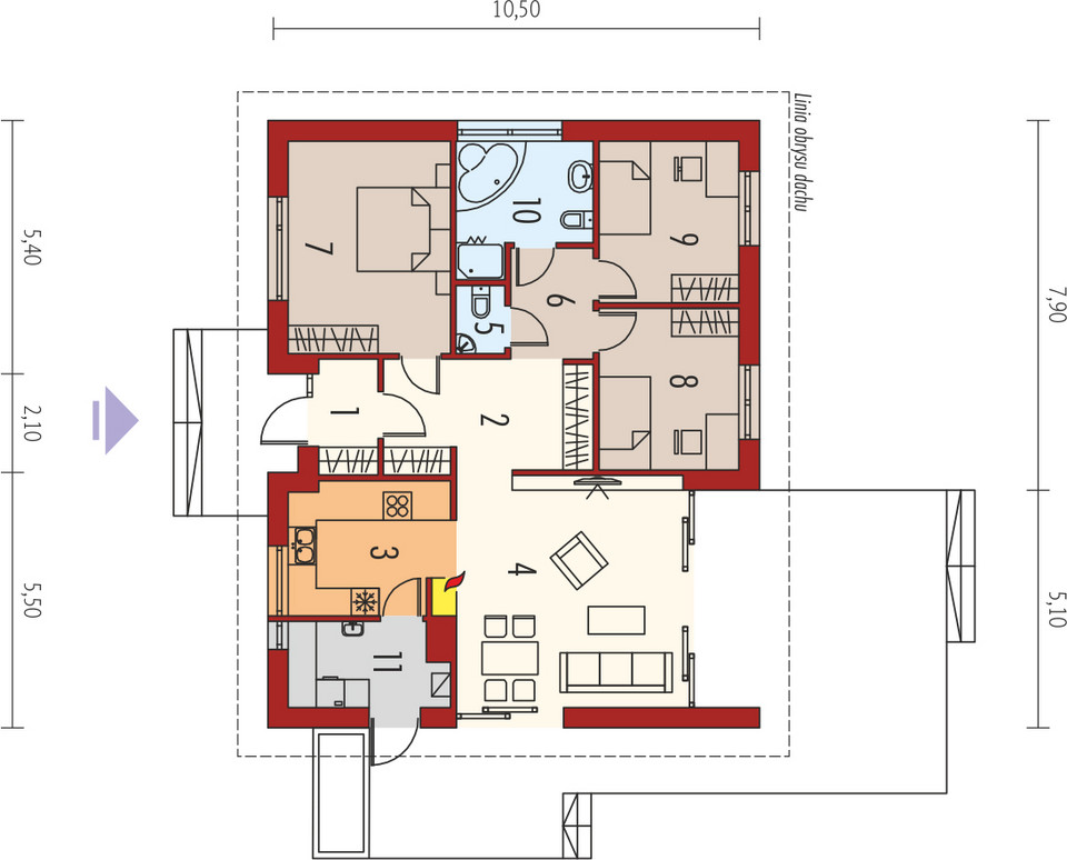 Gotowy projekt domu Swen II - plan