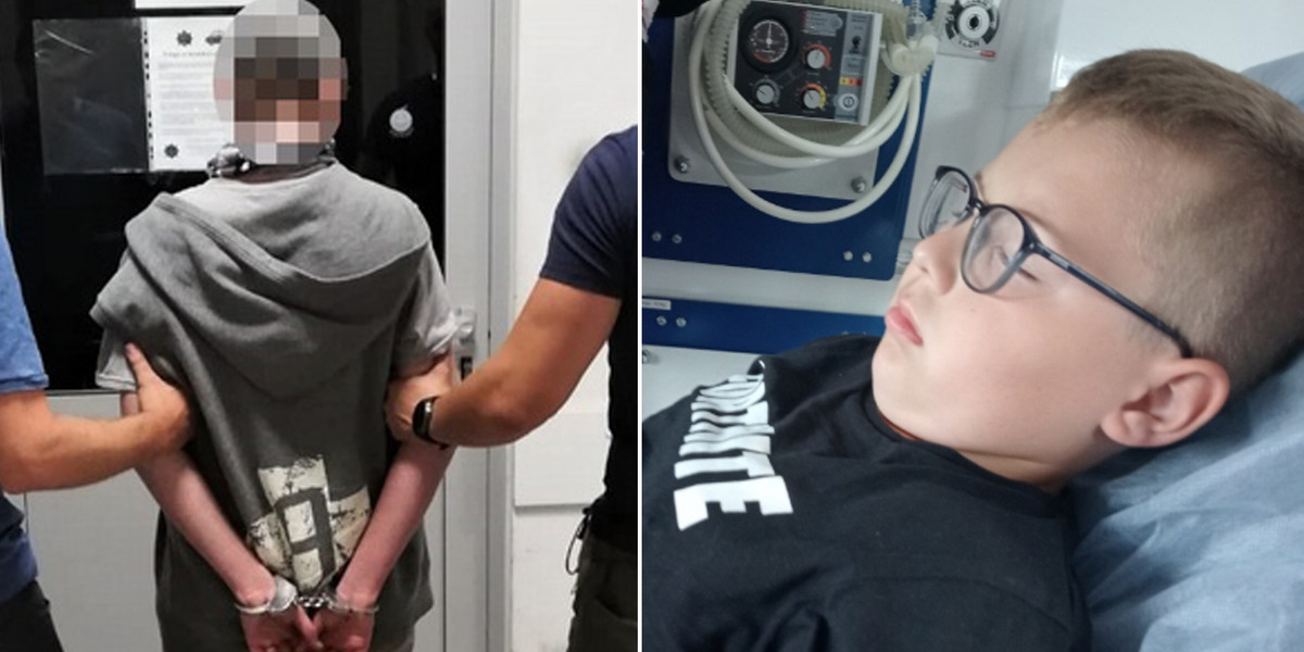 8-letni Marcinek trafił do szpitala po tym, jak został postrzelony ze śrutu w klatkę piersiową. Kawałki metalu trzeba było usuwać operacyjnie.