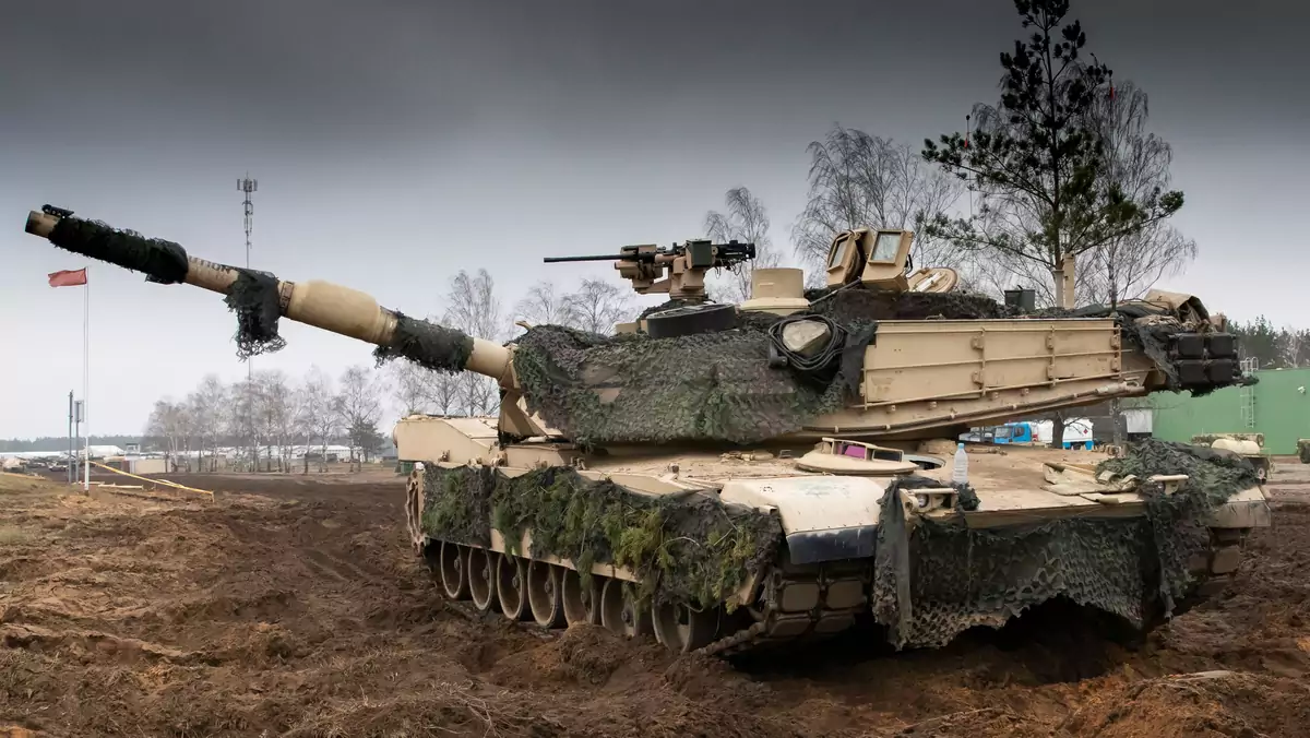 Na zdjęciu czołg Abrams w wersji M1A2