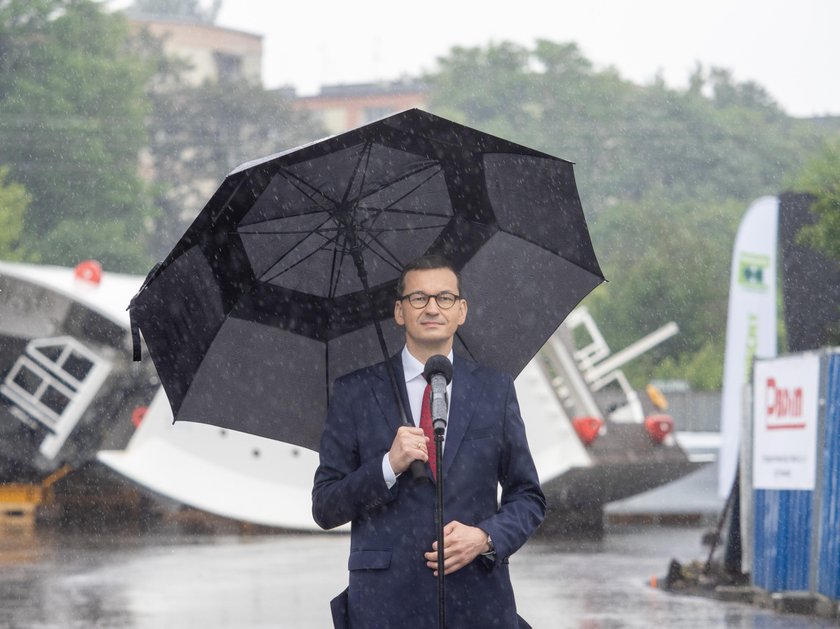 Budowa tunelu średnicowego w Łodzi. Premier na budowie