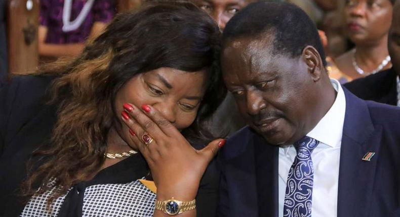Former Prime Minister Raila Odinga with his wife Ida Odinga