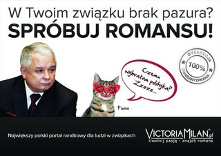 Kaczyński twarzą portalu randkowego