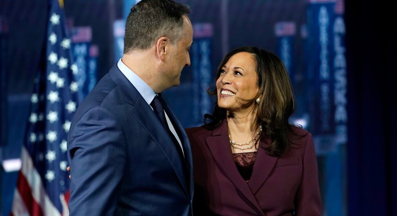 Vice President Kamala Harris and second gentleman Doug Emhoff.Carolyn Kaster/AP