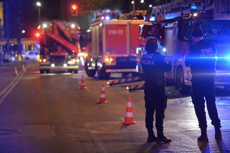 Służby na miejscu wypadku