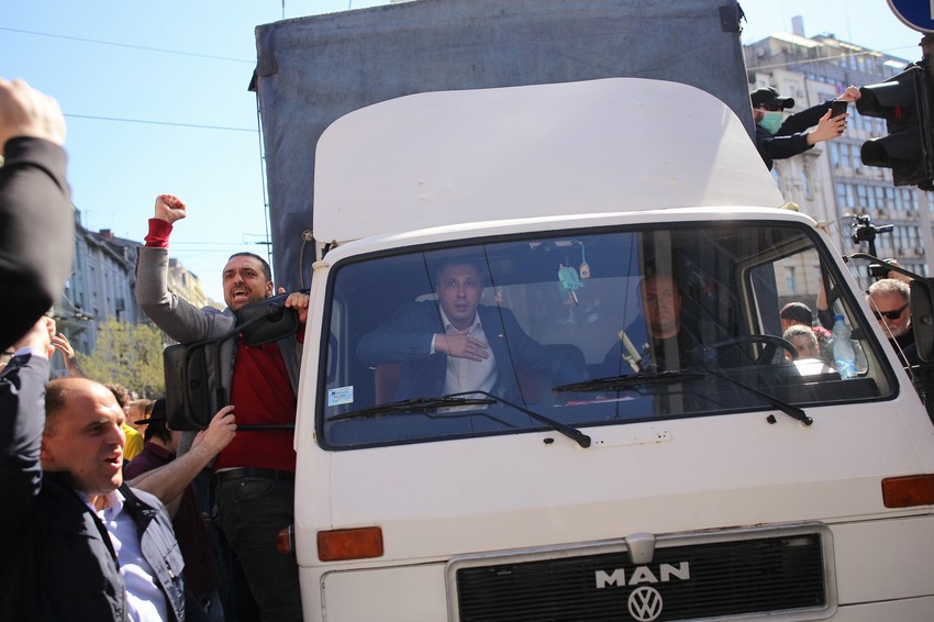 Boško Obradović u kamionu