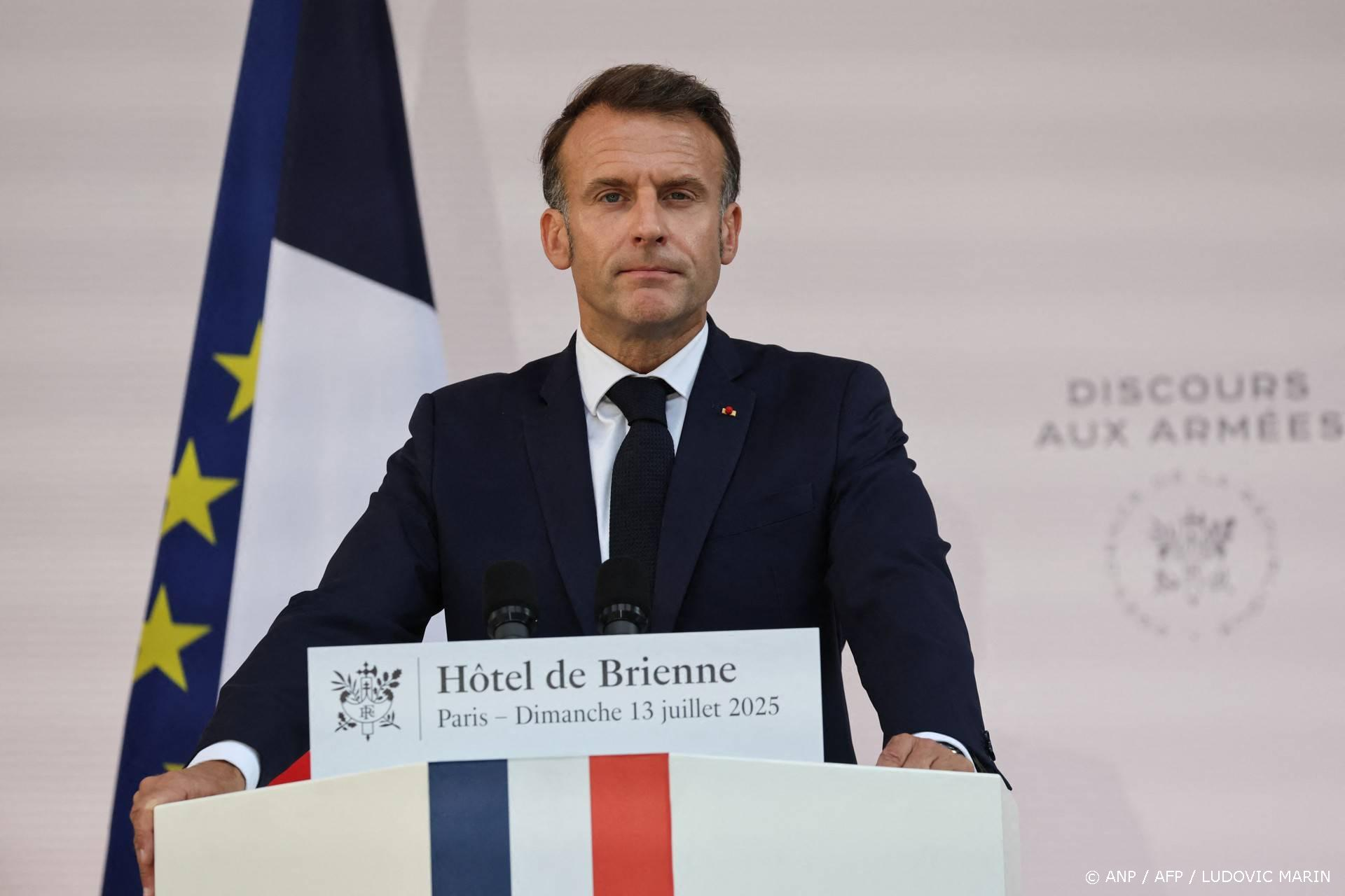 Macron wil defensiebudget verdubbelen tot 64 miljard euro