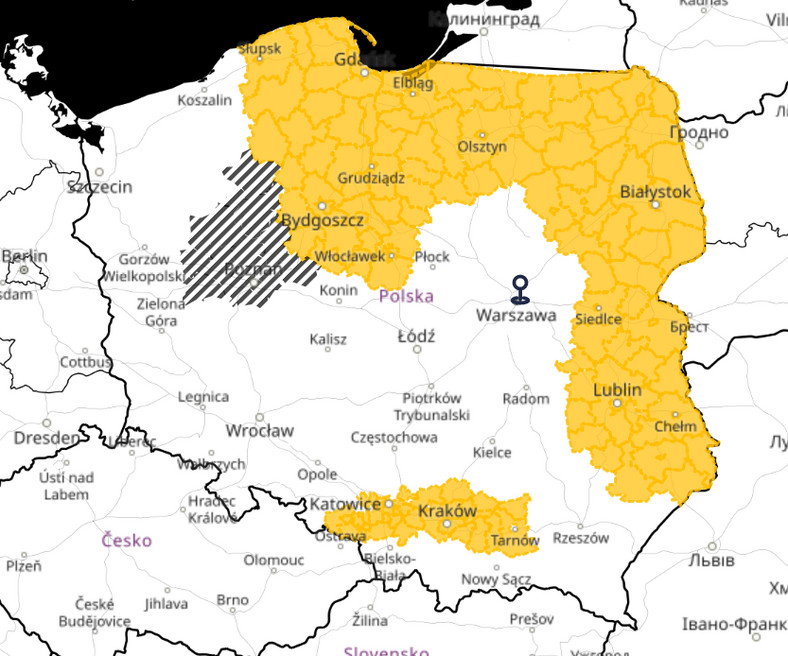 Ostrzeżenia meteorologiczne dla Polski - 1212