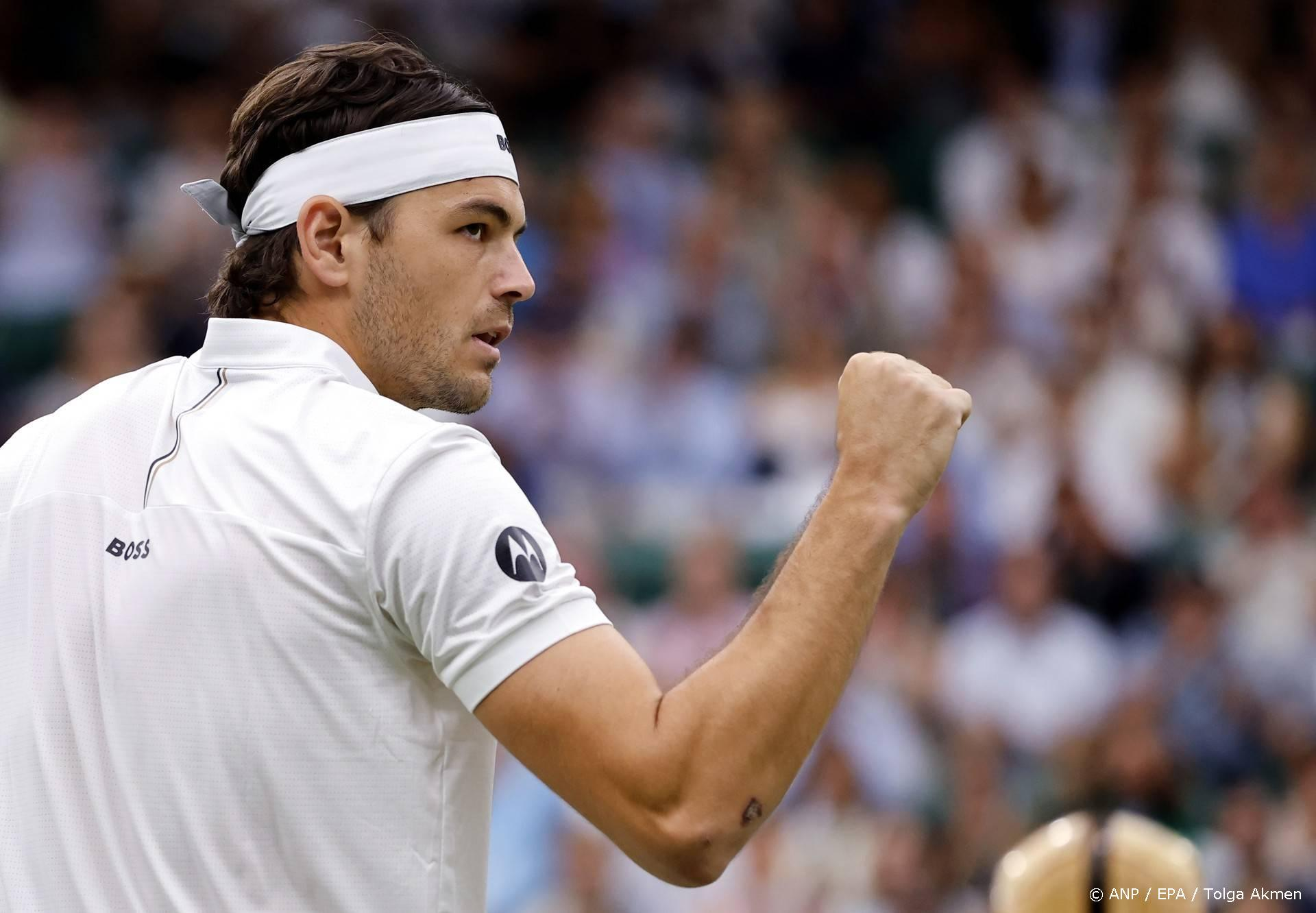 Fritz naar kwartfinales Wimbledon na opgave Thompson