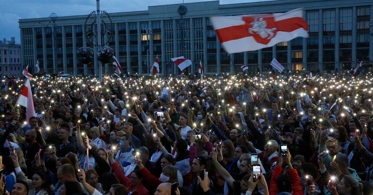 Protesty na Białorusi.  Dwie demonstracje w Mińsku są więzieniem
