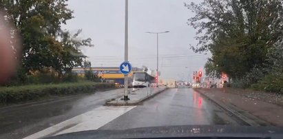 Szokujące nagranie! Rozpędzony pociąg przecina na pół autobus stojący na zamkniętym przejeździe kolejowym [WIDEO]