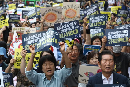 Protest w Seulu. Chodzi o elektrownię jądrową w Fukushimie
