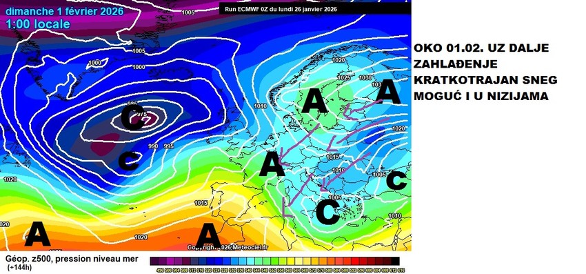 Početak februara donosi dalje zahlađenje