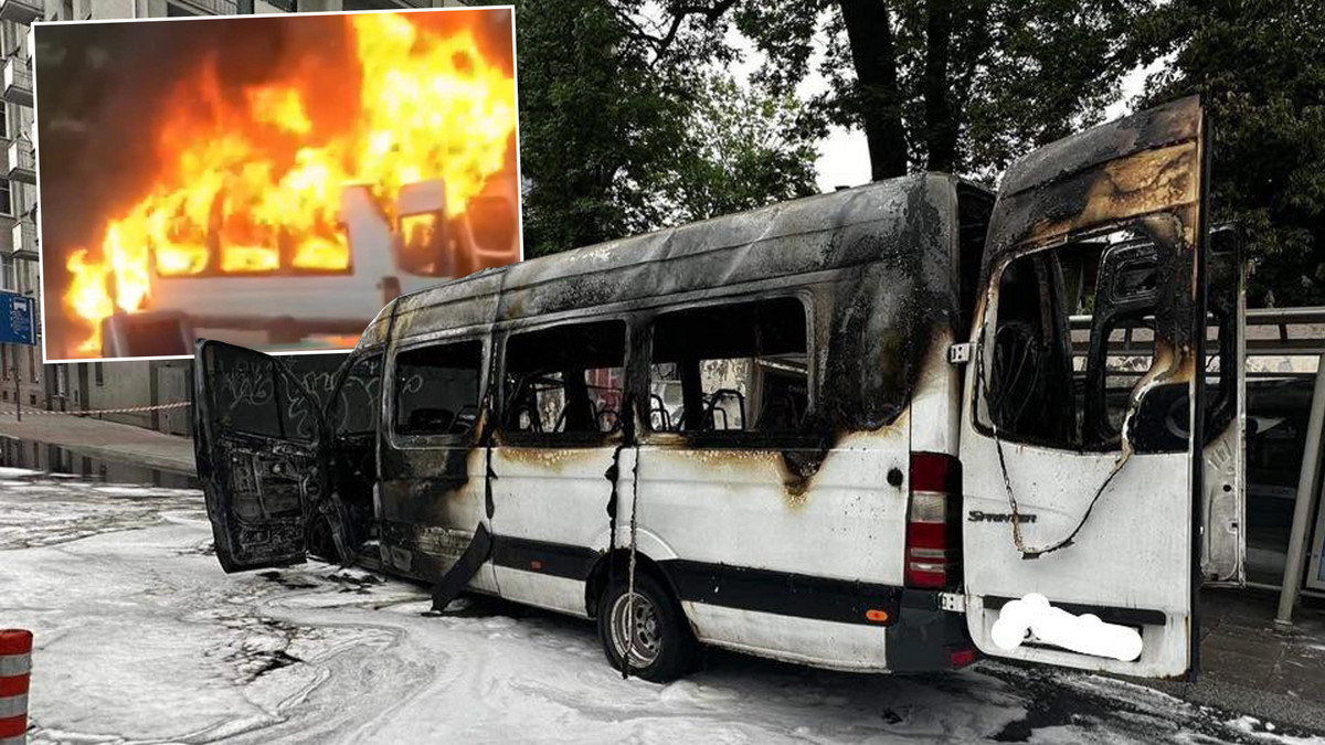 Przerażająca sytuacja na krakowskich Alejach. Bus zmienił się w kule ognia