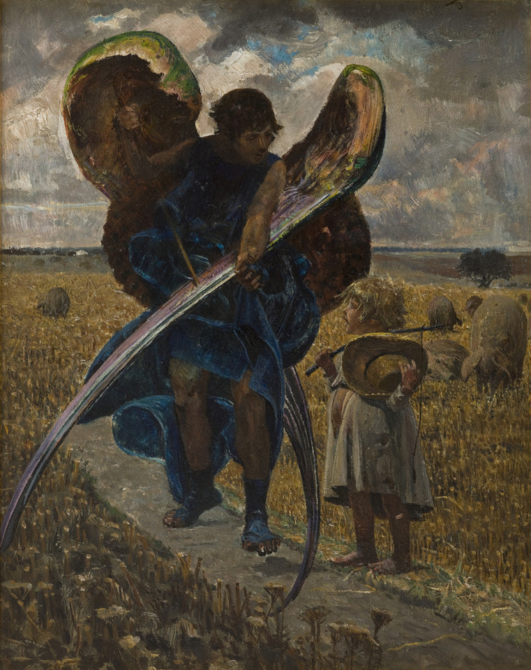 Jacek Malczewski, "Za aniołem" (część środkowa tryptyku; 1901) 