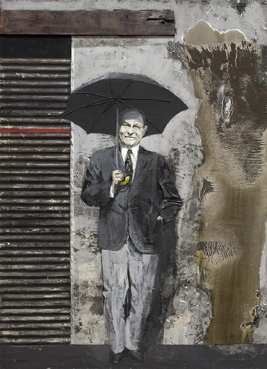 "Lazar Trifunović", Akrilik na platnu, 257 x 110 x 3cm