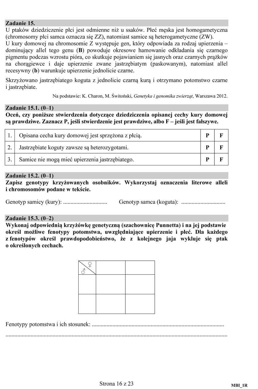 Matura 2017 z biologii poziom rozszerzony. Nowa formuła. Odpowiedzi