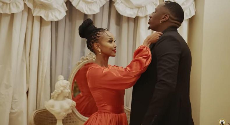 Juma Jux pours his heart out to Huddah Monroe in 'Simuachi' video 