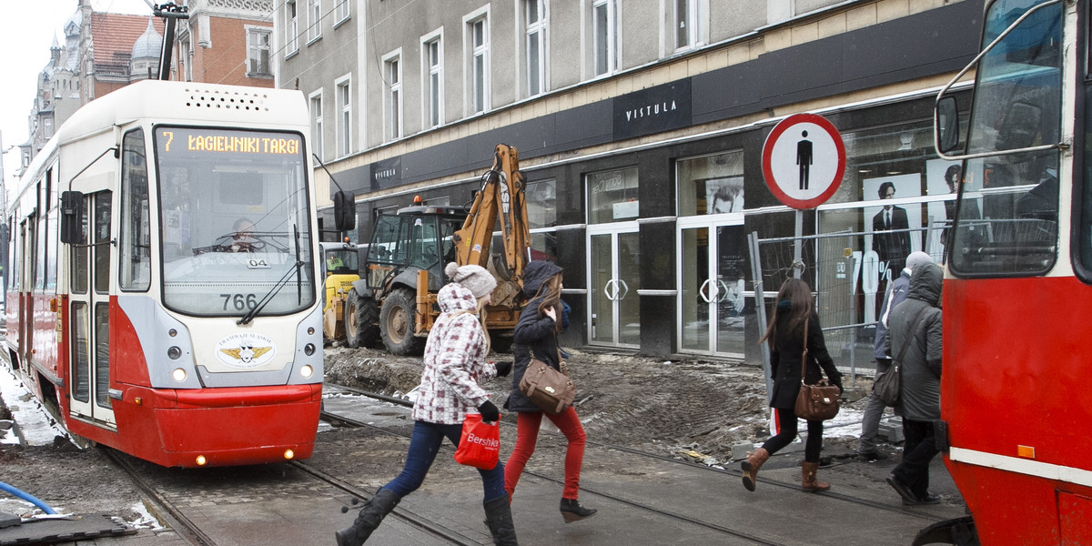 Przejście grozy na katowickim rynku