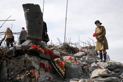 Spokojne obchody zakończenia II wojny światowej w Doniecku