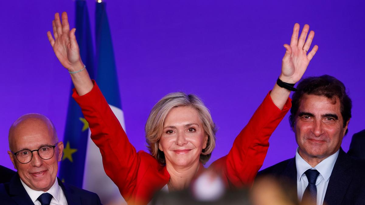 Valérie Pécresse po nominacji na kandydatkę republikanów w wyborach prezydenckich we Francji w 2022 r., grudzień 2021 r.