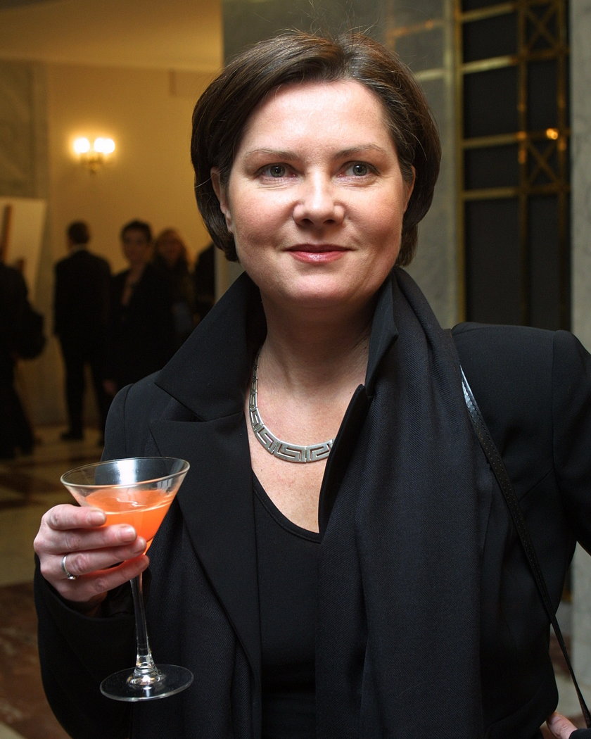 Agnieszka Kotulanka z winem