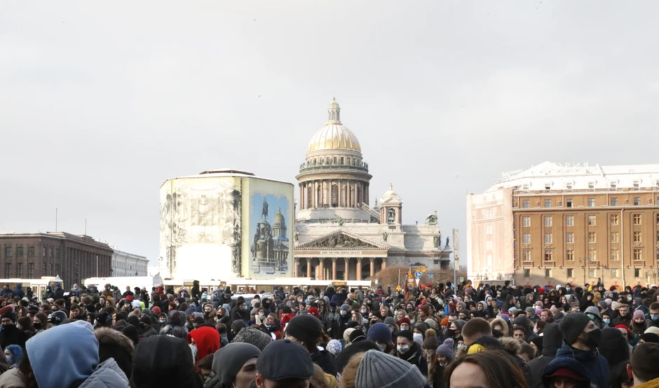 Protesti u Rusiji - Sankt Petersburg
