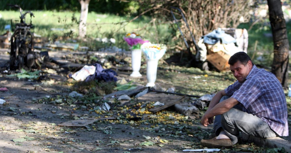 Zniszczona Gorłówka na Ukrainie