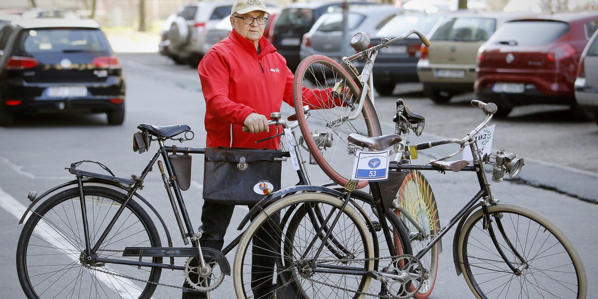 Pasjonat zabytkowych rowerów