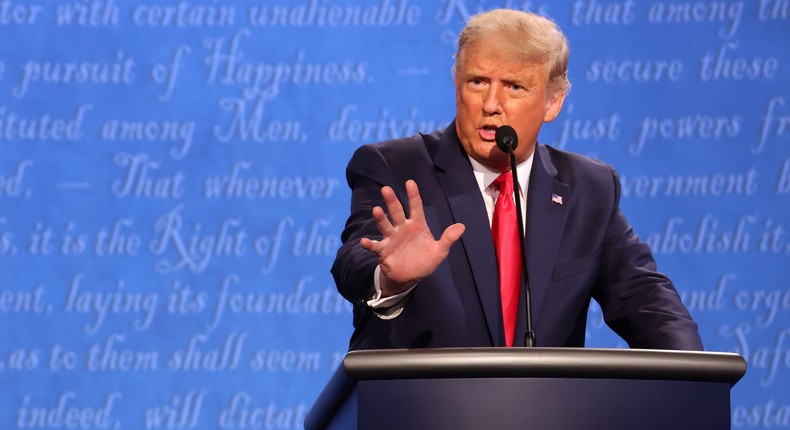 Former President Donald Trump expressed his desire to debate top news editors and politicians in an election fraud TV special.