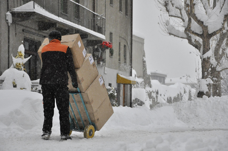 ITALY WEATHER (Snow in Aosta)