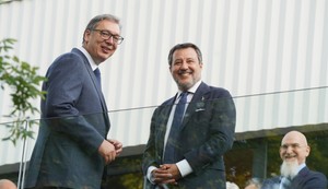Aleksandar Vučić i Mateo Salvini