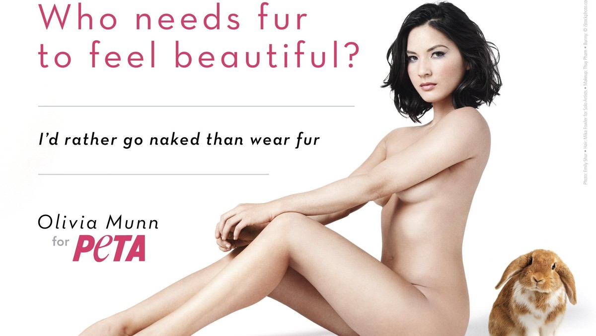 Kolejna aktorka rozebrała się dla organizacji PETA, która walczy z produkcją naturalnych futer. Tym razem swoje ciało w słusznym celu pokazała aktorka i modelka Olivia Munn.